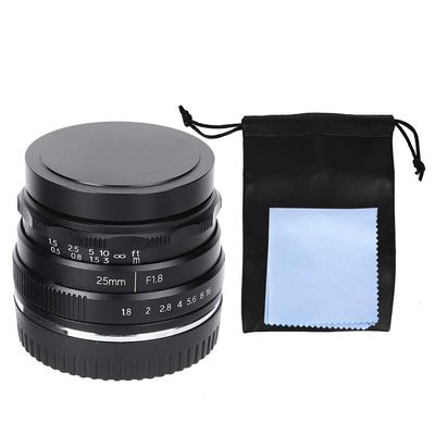 CCYLEZ 25mm F1.8 E Mount Small Wideangle Lens for A9 A7 Camera Lens