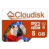 Cloudisk Parrot-Prime Micro SD Card 8GB Flash Memory Card Micro SDHC C10, A1, U1 (8 GB)