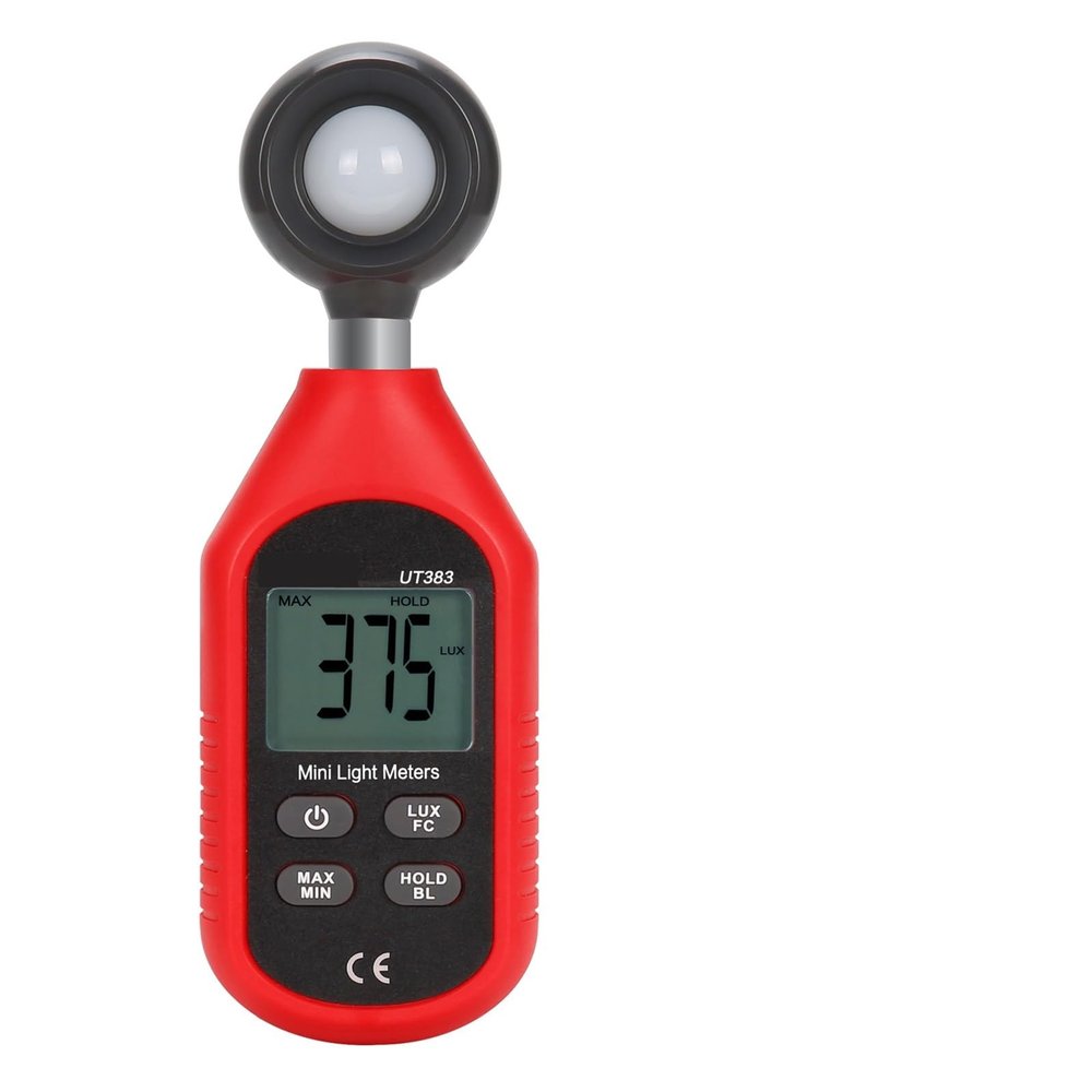 Light Meter, Digital Luxmeter 383BT Mini Light Meter Environmental Test Equipment Handheld Illuminometer