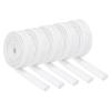 MECCANIXITY 5Pcs Insulation Braided Cable Sleeve,3.3Ft-9/32 Inch ID White, High Temp Silicone Coated Fiberglass Sleeving for Cable Wrap, Automotive Hose Lines Electrical Wiring Protection view 1