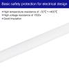 MECCANIXITY 5Pcs Insulation Braided Cable Sleeve,3.3Ft-9/32 Inch ID White, High Temp Silicone Coated Fiberglass Sleeving for Cable Wrap, Automotive Hose Lines Electrical Wiring Protection view 4
