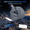 3BAO Starlink Gen 3 Cable (165FT 50M) Ultra Long Ethernet Cable for Starlink Standard Generation 3, Replacement Extension Cable Waterproof (Grey) view 3