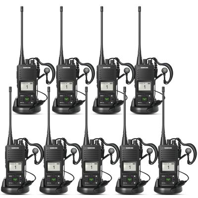 SAMCOM FPCN10A Walkie talkies Long Range, 3000mAh Battery High Power 2 Way Radios Two Way Radios for Adults Rechargeable, Business Programmable Handheld UHF Radios with Dual PTT Group Talk, 9 Packs