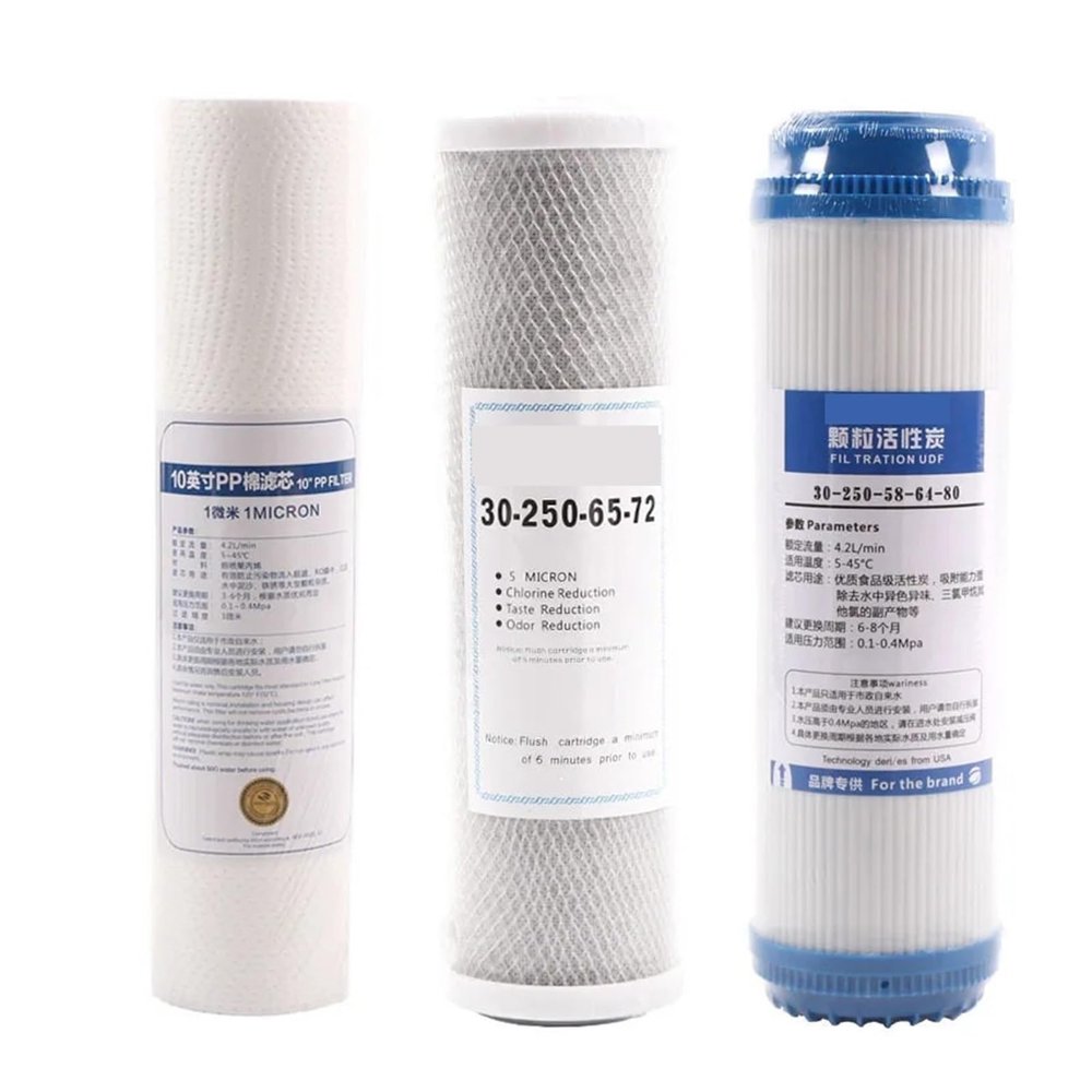 QXCIVR Water Purification Filter 10inch Universal Carbon Cartridge Water Filter Replacement Remove The Cholorine Water Purifier Accessories(CTO PP UDF)