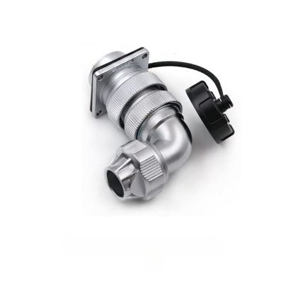 Elecbee WF24 TU/Z Aviation Waterproof Connector Right Angle Male Plug and Female Socket, 19 Pin