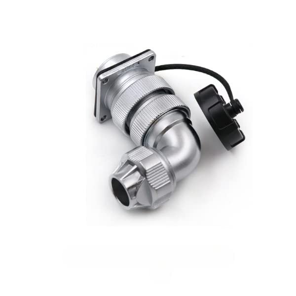 Elecbee WF24 TU/Z Aviation Waterproof Connector Right Angle Male Plug and Female Socket, 19 Pin