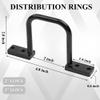 Aothotop 24 Pcs Cable Management D Ring - 2 Inch D Ring Aluminum Cable Distribution Ring for Sorting Out Electric Cables - Black view 2