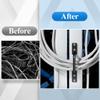 Aothotop 24 Pcs Cable Management D Ring - 2 Inch D Ring Aluminum Cable Distribution Ring for Sorting Out Electric Cables - Black view 4