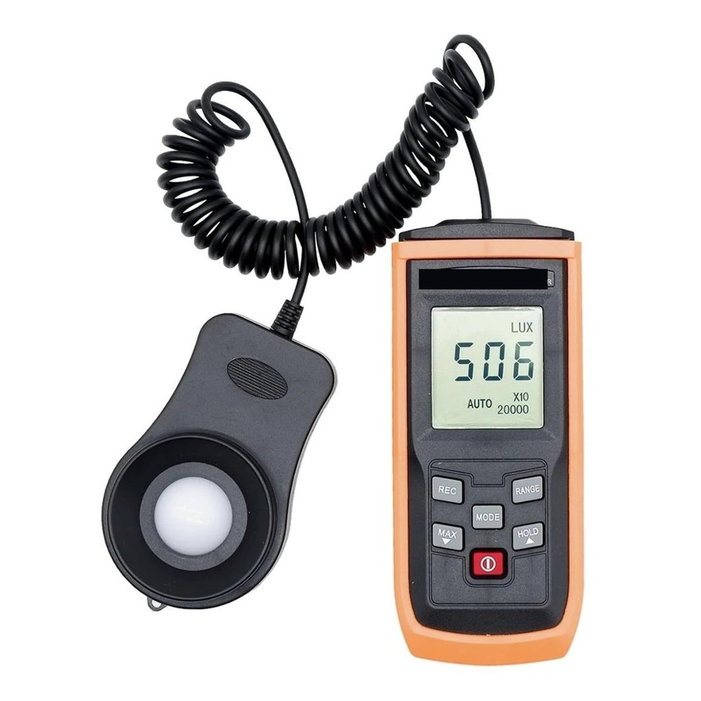 Light Meter, Digital Light Meter Handheld LCD Photography Luminometer Max Min 0-200000 LUX Photometer Illuminance Tester