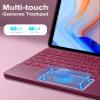 Hamile for iPad Pro 11-inch Case with Keyboard (M5/M4) - Magnetic Wireless Detachable Keyboard with Multi-Touch Trackpad 7 Color Backlit Stain Proof Folio Cover for Pro 11 Inch 2025 2024 - Dark Cherry view 4