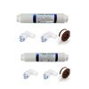 QXCIVR Water Purification Filter 10 Inch T33 with 2pcs Fitting Water Purifier Carbon Post view 1