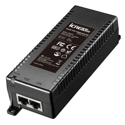 60W Gigabit PoE++ Injector,10/100/1000Mbps, Shielded RJ-45, IEEE 802.3af/at/bt Compliant, PoE Adapter for High-Power Ethernet Compatible with Trendnet TPE-117GI, TP-Link TL-PoE170S, M921-E-60W