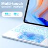 Hamile for iPad Pro 11-inch Case with Keyboard (M5/M4) - Magnetic Wireless Detachable Keyboard with Multi-Touch Trackpad 7 Colors Backlit Stain Proof Folio Cover for Pro 11 Inch 2025 2024 - White view 4