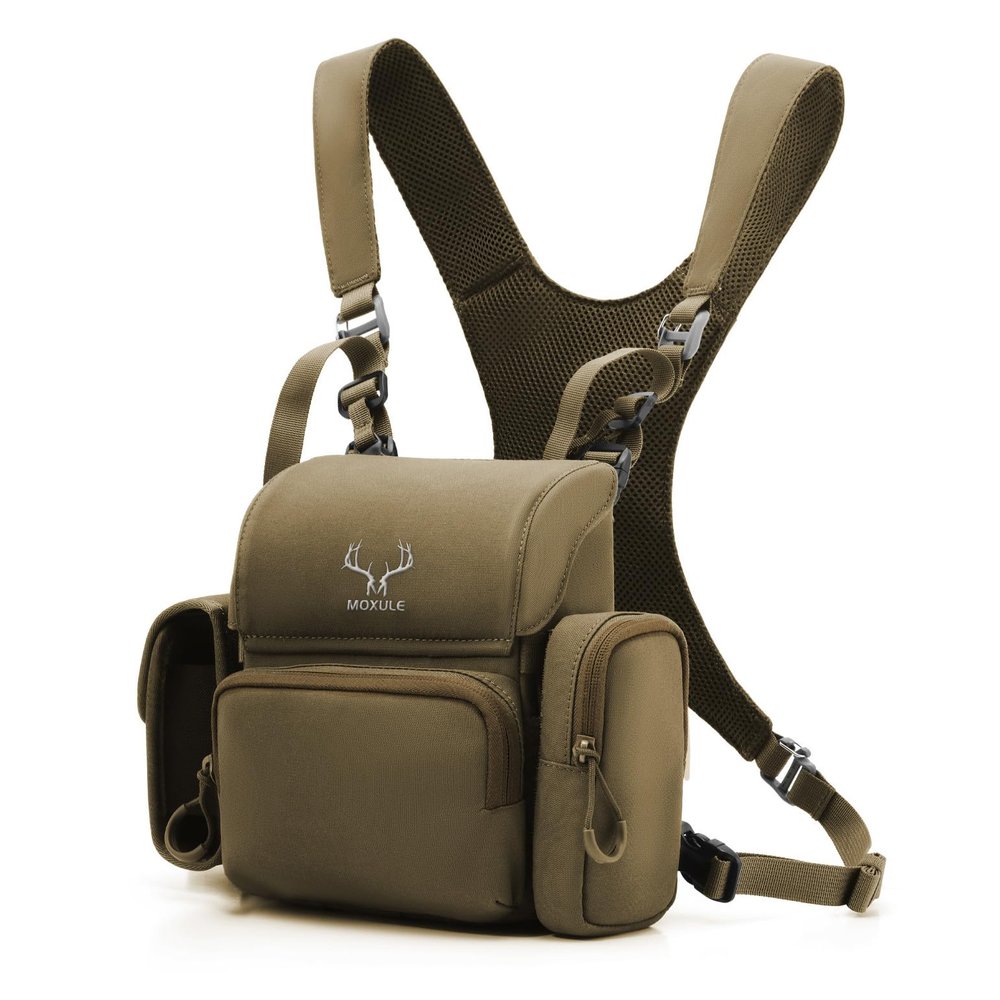 MOXULE Binocular Harness Chest Pack: Bino Case with Rangefinder Pocket