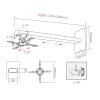 LHXEQJAM Wall Mounted Full Motion Retractable Projector Mount with Load Capacity of 15 kg view 2