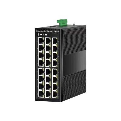 BAISULI Industrial Din Rail Switch Gigabit Ethernet Industrial Managed (PoE) Ethernet Switch: 24-Port10/100/1000, 24 Ports Gigabit Ethernet Switch Suppot DIN-Rail Mount(PoE Type)