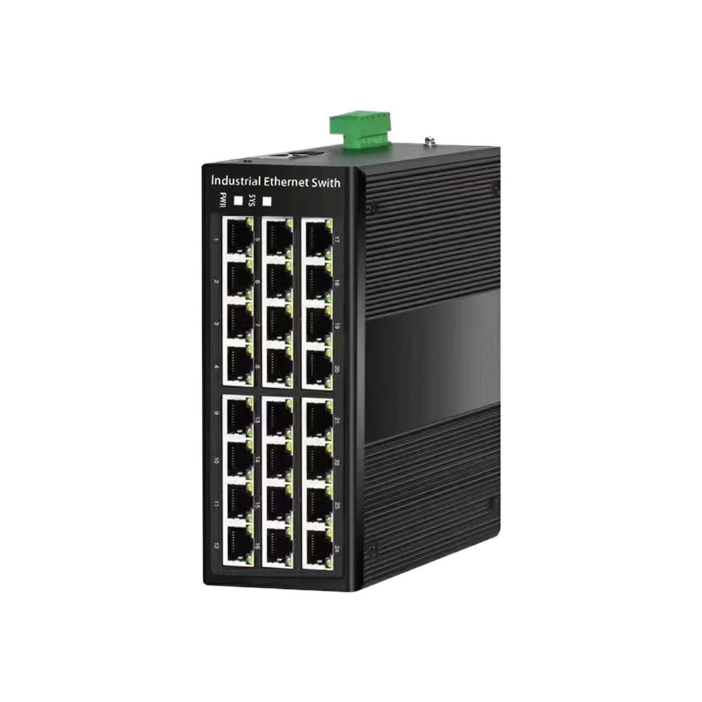 BAISULI Industrial Din Rail Switch Gigabit Ethernet Industrial Managed (PoE) Ethernet Switch: 24-Port10/100/1000, 24 Ports Gigabit Ethernet Switch Suppot DIN-Rail Mount(PoE Type)