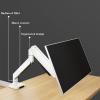 LOVULIFE Monitor Stand Desktop Monitor Stand Arm Single Monitor Desk Mount with Gas Spring for 17``-40''Monitors, Heavy Duty Monitor Stand, Holds Up to 1-15KG Monitor Monitor Arm(White) view 4