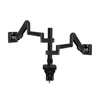 Monitor Stand Monitor Arm Dual Monitor Mount Arm 14-32 InchAdjustable Gas Spring Monitor Mount Stand Dual Monitor Mount for 4.4-19.8 Lbs Each Arm C-Clamp and Grommet Base Monitor Arm(Black)