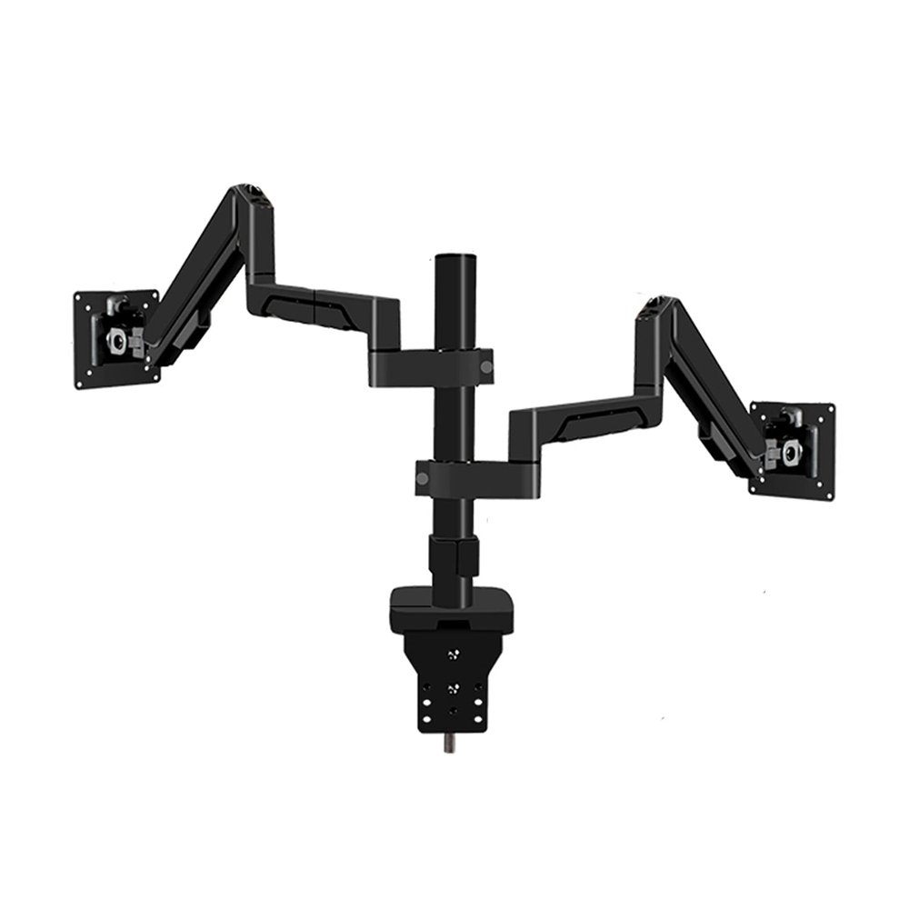 Monitor Stand Monitor Arm Dual Monitor Mount Arm 14-32 InchAdjustable Gas Spring Monitor Mount Stand Dual Monitor Mount for 4.4-19.8 Lbs Each Arm C-Clamp and Grommet Base Monitor Arm(Black)