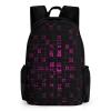 KLWQR Black Square Travel Backpack Lightweight Large Capacity Laptop Backpack Casual Daypack for Men Women view 1