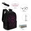 KLWQR Black Square Travel Backpack Lightweight Large Capacity Laptop Backpack Casual Daypack for Men Women view 4