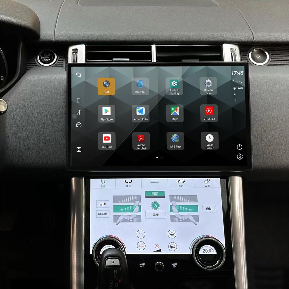 13.3 Inch Qualcomm Android 12 Car Radio for Land Rover Range Rover Sport L494 2014-2017 Stereo Replacement GPS Navigation Head Unit Multimedia Player Touch Screen Carplay (OEM Harman System,8+128GB)