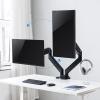 LOVULIFE Monitor Stand Dual Screen Monitor Stand Arm Gas Spring Monitor Arm Mount for 2 LCD Screens Long Arm Monitor Stand Mount with 2 USB Ports, Hold Up to 15kg Monitor Monitor Arm view 4