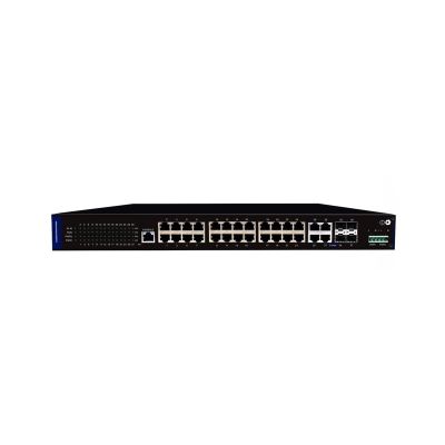 BAISULI Industrial Din Rail Switch Gigabit Ethernet Industrial Managed Ethernet Switch: 24-Port RJ45 + 4-Port Combo TP/SFP Ethernet Switch. 28 Ports Management Ethernet Switch(Non-PoE Switch)