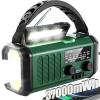 QAUYYW Hand Crank Emergency Radio,37000mWhSolar Powered Hand Crank Portable NOAA AM FM Weather Radio with 3Mode Flashlight and Reading Light,Cell Phone Charger,Home and Emergency Distress Signa view 1