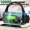 QAUYYW Hand Crank Emergency Radio,37000mWhSolar Powered Hand Crank Portable NOAA AM FM Weather Radio with 3Mode Flashlight and Reading Light,Cell Phone Charger,Home and Emergency Distress Signa view 3
