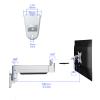 LOVULIFE Monitor Stand Monitor Arm Single Monitor Stand Desk Mount Wall-Mounted Foldable Monitor Stand Arm 22"-30" Adjustable Monitor Wall Mount Bracket, Holds Up to 17.6 Lbs Monitor Arm(Black) view 2