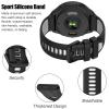 2-Tone Silicone Watch Band for Garmin Forerunner 970 965 955 945 935,22mm Interchangable Quick Release Replacement Bands for Garmin Fenix 7 Pro, Fenix 6 Pro, Fenix 5 Plus,Black Grey view 3
