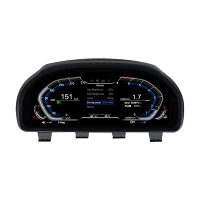 12.3'' Digital Dashboard LCD Panel Speedometer Virtual InstrumentCompatible for BMW F10 F11 F18 F06 F12 F13 F01 F02 F03 F25 F26 F15 F16(Without HUD)