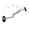 LOVULIFE Monitor Stand Computer Monitor Stand Wall Mount Aluminum Mechanical Spring Arm Monitor Arm Monitor Arm Supports 17 to 27 Inch Screens Monitor Arm(Silver) view 2