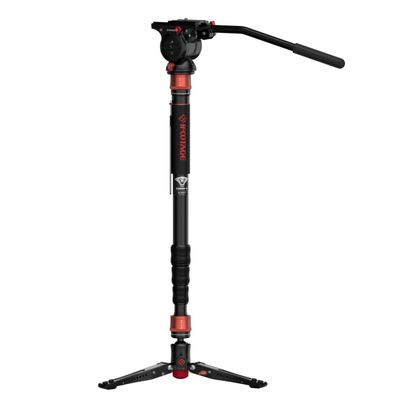 IFOOTAGE Cobra 3 A180T,Camera Monopod with Komodo K5S Video Fluid Head for Professional Photography, Content Creation, Vlogging and Video Production