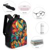 KLWQR Colorful Artwork Travel Backpack Lightweight Large Capacity Laptop Backpack Casual Daypack for Men Women view 4