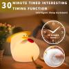 Yesinaly Duck Night Light for Kids, Cute Duck Touch Lamp for Bedrooms, Soft Silicone Rechargeable Nursery Nightlight for Classroom Decor Bedside Lamp Gifts for Baby Girls view 3