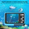 4K Underwater Cameras, HD Dual 48MP Autofocus Dual Screen Underwater Selfie Camera, 11FT Outdoor Sports Camera, Diving Diving Camera. (Blue) view 3
