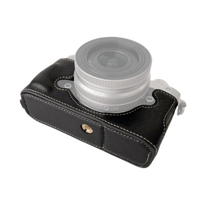 Andoer Portable Camera Protective Case Retro Style Camera Case Holder Carry Bag Bottom Opening Design with Shoulder Strap Replacement for Nikon Z fc Camera