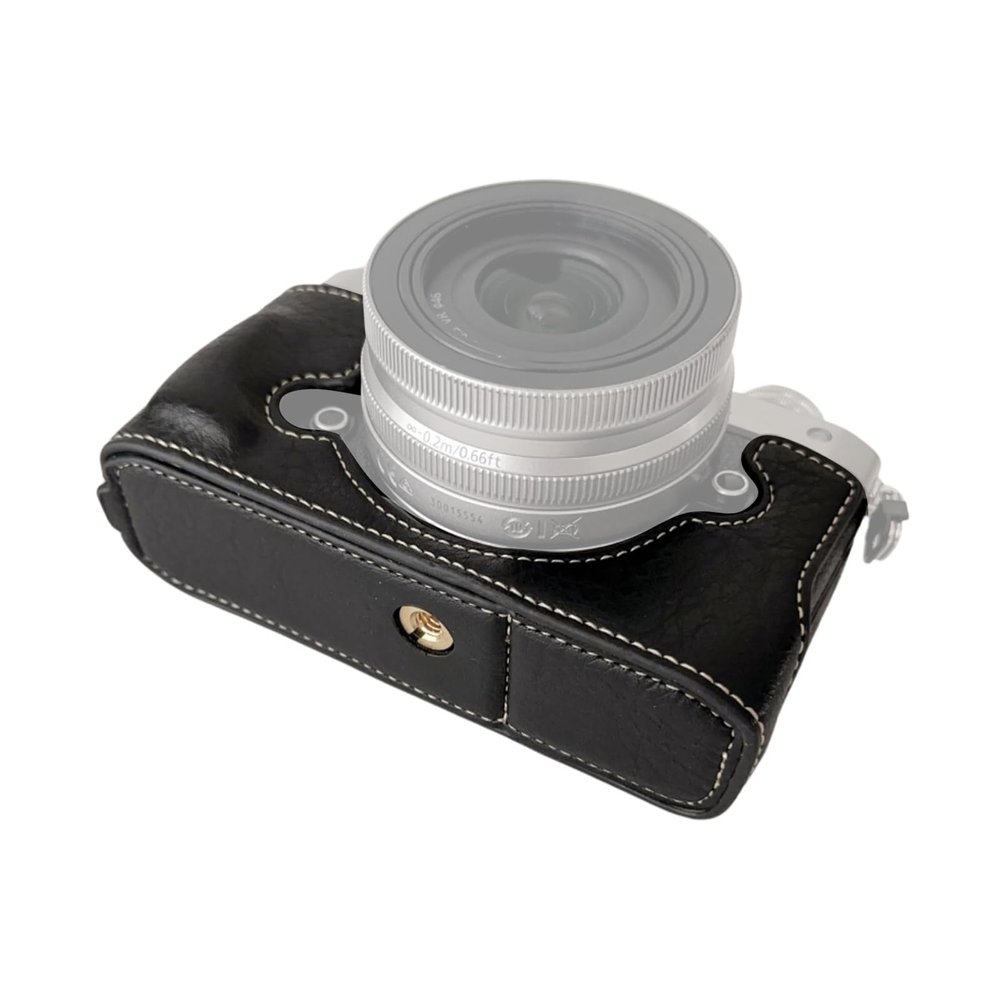 Andoer Portable Camera Protective Case Retro Style Camera Case Holder Carry Bag Bottom Opening Design with Shoulder Strap Replacement for Nikon Z fc Camera
