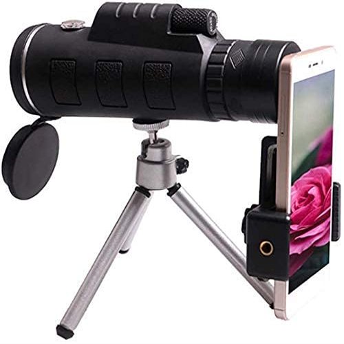 DCYEQRQ Mobile Phones Monocular Telescope with Compass and Tripod,Astronomical Refractor Telescope,Mini Telescope,Durable Outdoor Application