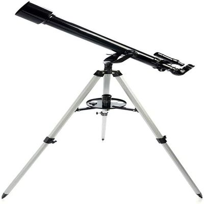 DCYEQRQ Portable Astronomical Telescope,Refractor Telescope for Kids and Astronomy Beginners with Lightweight Tripod,Phone Mount and Carry Bag,Perfect for Educational Gift (Silver+phonemou