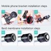 DCYEQRQ Portable Astronomical Telescope,Refractor Telescope for Kids and Astronomy Beginners with Lightweight Tripod,Phone Mount and Carry Bag,Perfect for Educational Gift (Silver+phonemou view 4