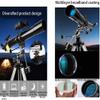 DCYEQRQ Astronomical Telescope for Observation80mm Caliber 900mm Focal Length Refracting Telescope for Kids Beginners,Travel Telescope with Carry Bag and Adjustable Tripod (Package 3 A) (P view 2