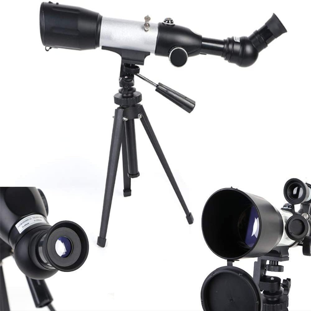 DCYEQRQ Telescopes,Telescopes for Adults High Magnification High-Definition Astronomical Monoculars with Tripod and Finder for Kids Adults Beginners,Silver (Silver A) (Silver A) (Silver A)