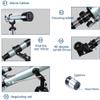 DCYEQRQ Portable Astronomical Telescope,Refractor Telescope for Kids and Astronomy Beginners with Lightweight Tripod,Phone Mount and Carry Bag,Perfect for Educational Gift (Silver+phonemou view 2