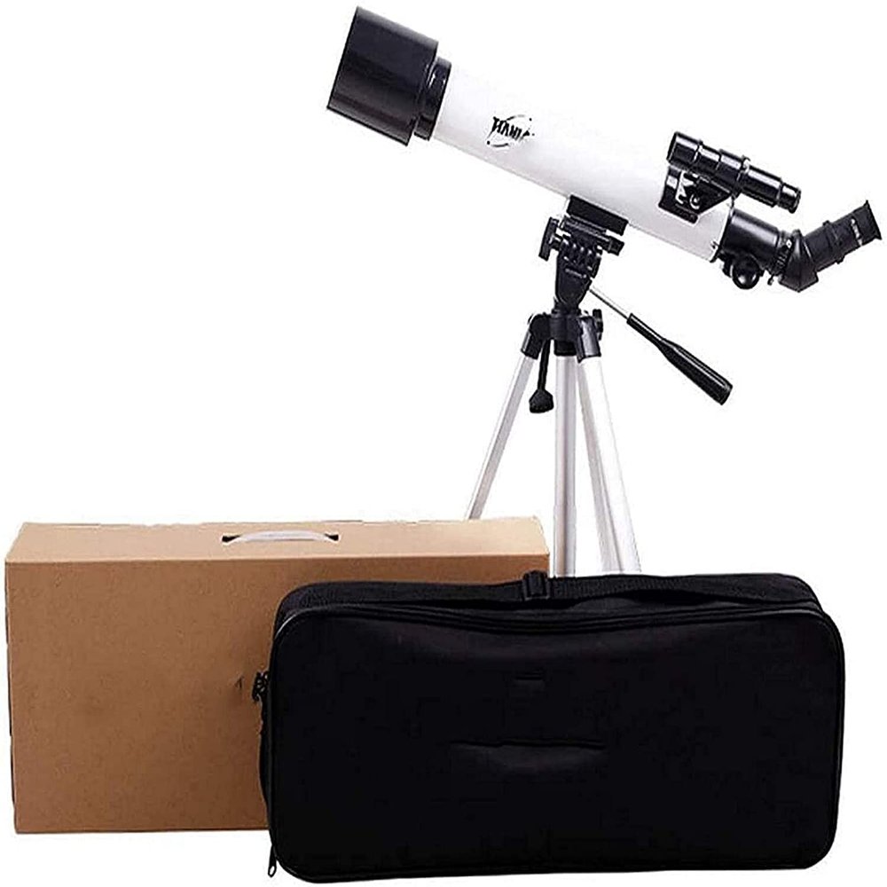 DCYEQRQ Kids Telescope for Adults Astronomy Beginners,60mm Aperture 500mm Mount Astronomical Refracting Telescope,1.5X Erecting Eyepiece 3X Barlow Lens