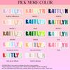 3 Pcs Custom Name Transparent Sticker Personalized Pastel First & Last Name Vibes Waterproof Vinyl Clear Decal for Water Bottles, Tumblers, Laptops, Kindle Gifts for Kids, Girl, Boy, Student, Teacher view 2