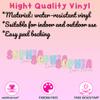 3 Pcs Custom Name Transparent Sticker Personalized Pastel First & Last Name Vibes Waterproof Vinyl Clear Decal for Water Bottles, Tumblers, Laptops, Kindle Gifts for Kids, Girl, Boy, Student, Teacher view 4